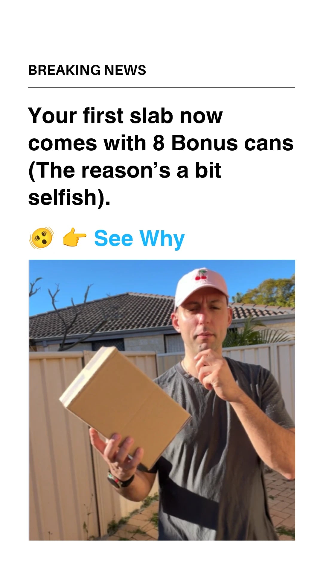 Harry, TILT's founder, holding a delivery box